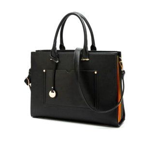 Vegan leather laptop bag